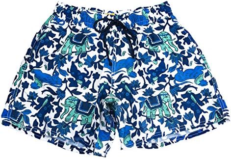 Roberta Roller Rabbit Men's Printed Swim Trunks SZ M Navy Blue AS