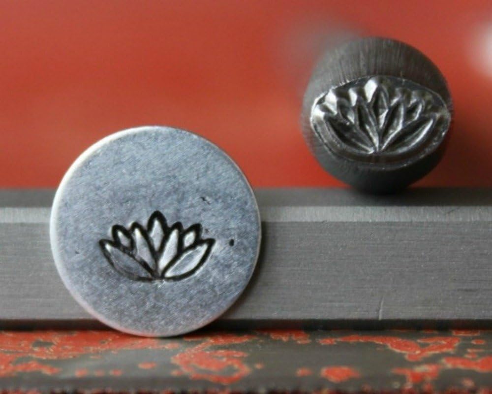 Supply Guy 7mm Lotus Flower Metal Punch Design Stamp 375-32