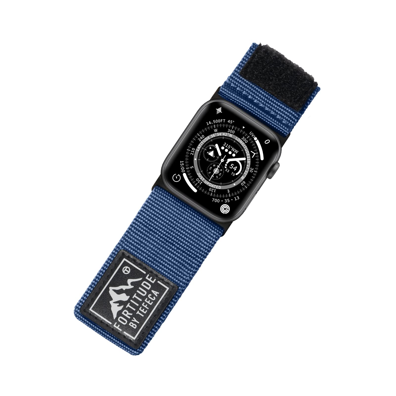 Tefeca Fortitude Series Ultrawide Band Compatible with Apple Watch Ultra/Ultra2 Series 9/8/SE2/7/6/SE/5/4/3/2/1(Blue, M/L for 49/45/44/42mm)