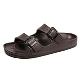 FUNKYMONKEY Women's Comfort Slides Double Buckle