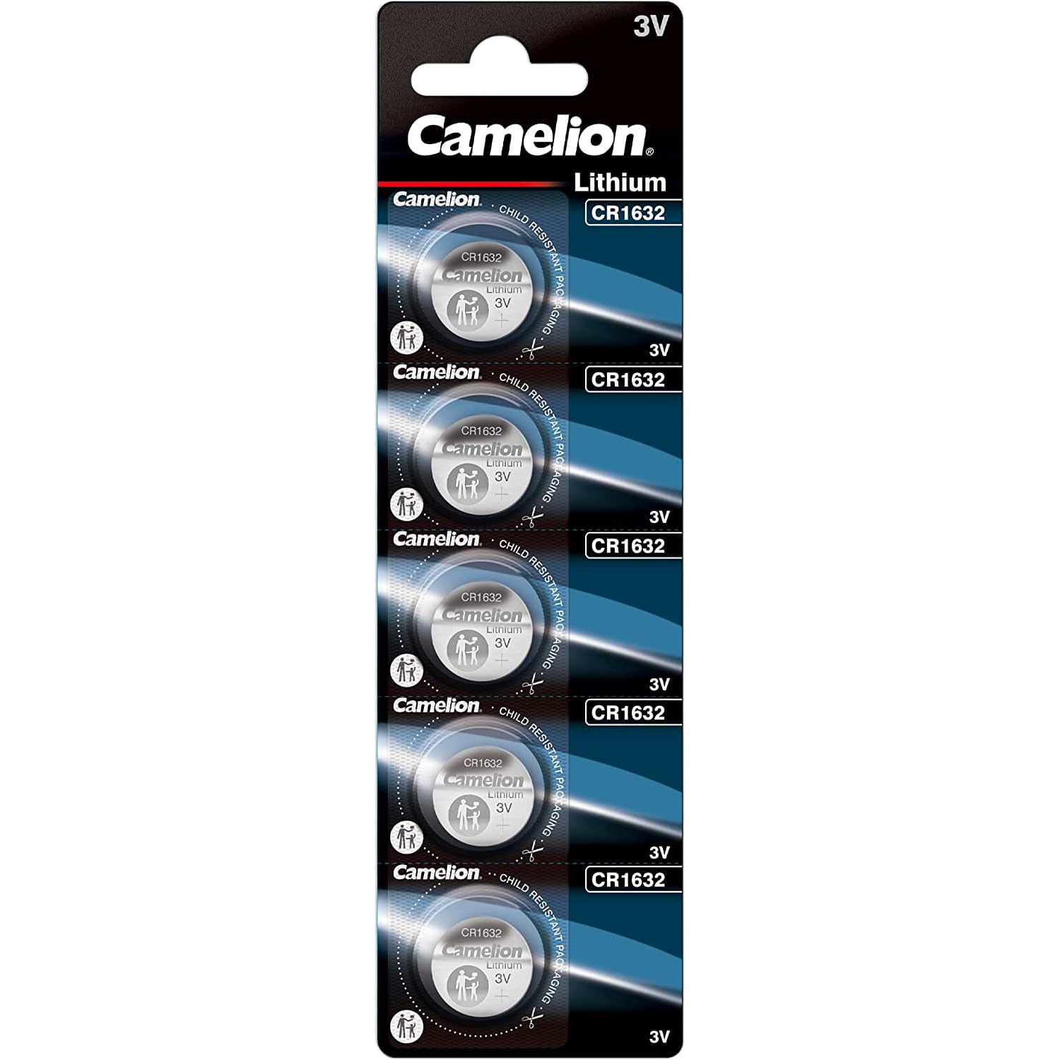 Camelion CR1632-BP5 - Lithium Coin Cell Battery Pack of 5