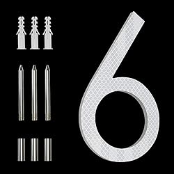 8 Inch Reflective Modern House Numbers, Address
