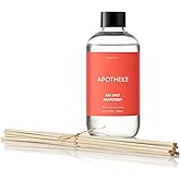 Apotheke Luxury Scented Oil Reed Diffuser Liquid Refill (Sea Salt Grapefruit) - Premium Home Fragrance Diffuser Refill Set with Sticks