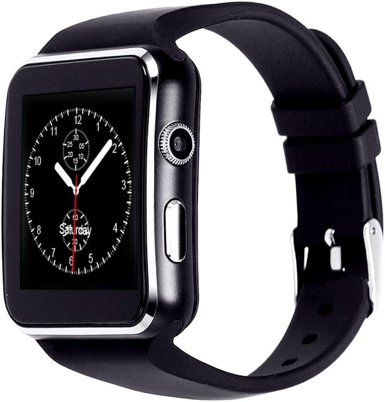 INDI X6 Smart Watch Bluetooth Smartwatch with Camera SIM Slot TF Card Smart Watches for Android for Men Phones Samsung LG Sony HTC Google Pixel Phone (Black)