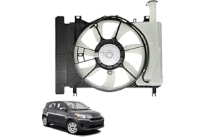 SEBLAFF Radiator Condenser Cooling Fan Assembly Replacement for 07-19 Yaris 08-14 Scion xD TO3115145 621620 16363-0D110