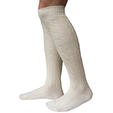 German Wear LANGE Trachtensocken Trachtenstrümpfe Zopf Socken 70cm