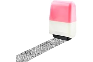Fokmuaex 1pcs Privacy Roller Seal - Identity protection Seal for car keys/wallets/travel essentials - reusable pink ring plas