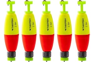 THKFISH Fishing Bobbers EVA Foam Floats Weighted Bobbers for Fishing Floats for Crappie Red/Yellow Snap-On Spring Fishing Buo