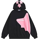 Aelfric Eden Star Graphic Hoodies Purple Print Hoodie Unisex Oversized Hooded Sweatshirt Long Sleeve Pocket Pullover