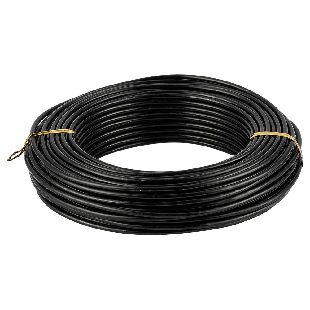 PandaHall 82 Feet Aluminum Wire 9 Gauge Flexible Metal Craft Wire for DIY Manual Arts Jewelry Making(Black)