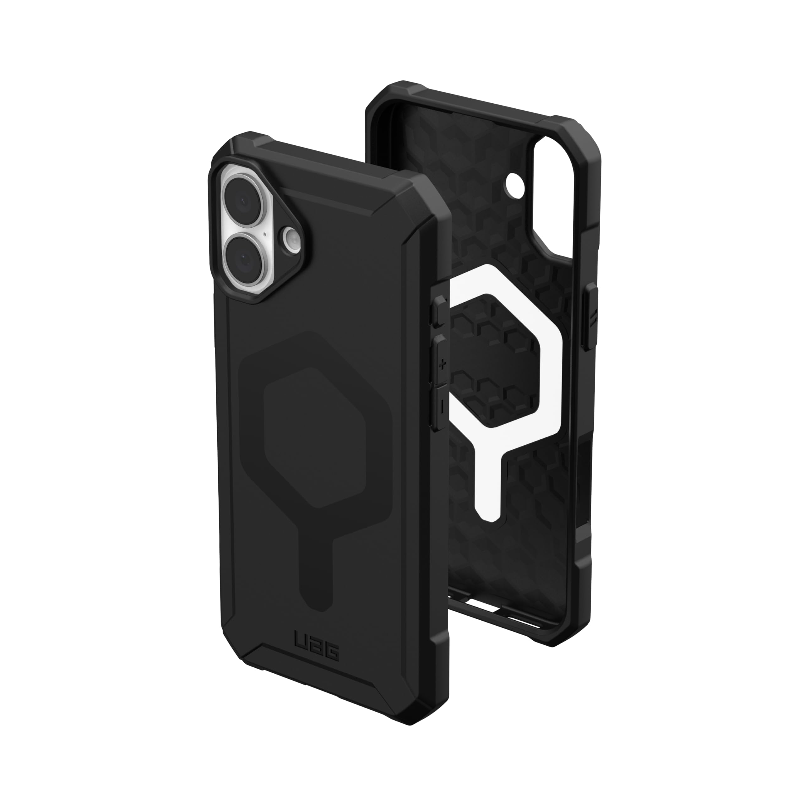 URBAN ARMOR GEAR UAG Designed for iPhone 16 Plus Case 6.7" Essential Armor - Compatible with MagSafe Charging Rugged Slim Sleek Shockproof Anti-Slip Military Grade Protective Cover, Black