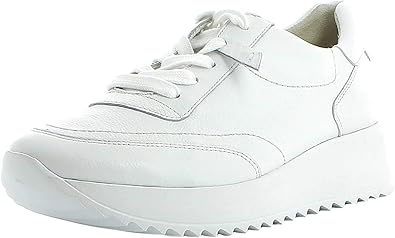 womens white leather platform trainers