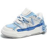 Couple's Faux - Leather Chunky Sneakers, Lightweight and Breathable. Suitable for Walking, Tennis, Running, with Height - Increasing Design. Perfect for Casual and Stylish Looks.