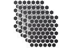 BENECREAT 208Pcs Black Reflective Hexagon Bike Stickers Decals, 4Pieces Hexagon Vinyl Stickers Accessories, Reflective Sticke
