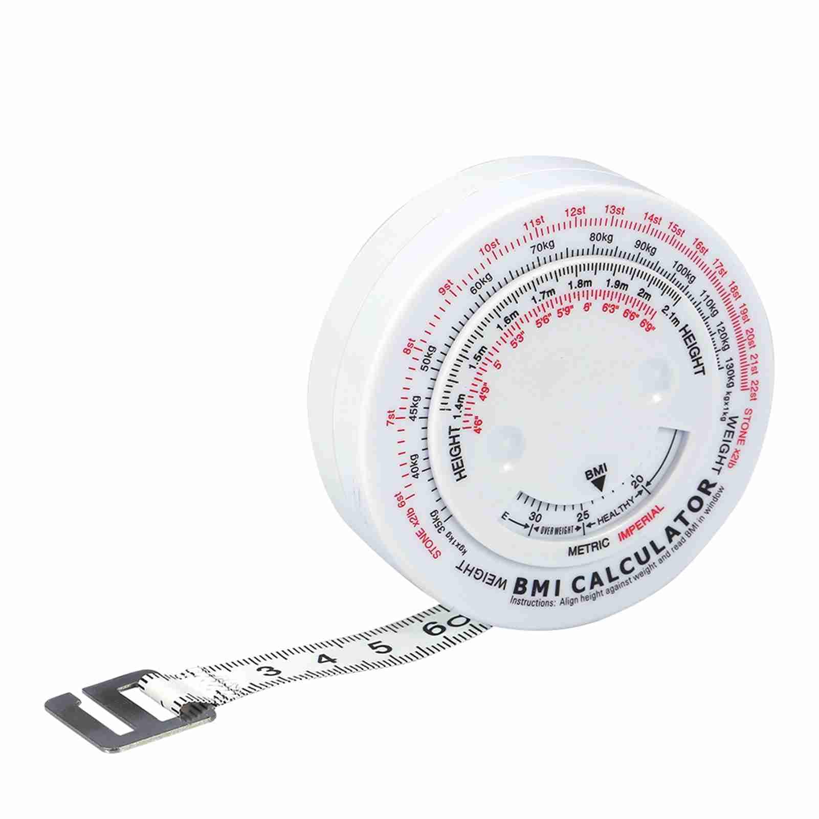 Haosie Tape Measure Body, BMI Body Tape Measure, 150 cm Retractable Body Fat Measuring Tool for Waist Circumference Body Mass Index Measurement with Bmi Calculator