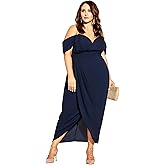 City Chic Women's Plus Size Maxi Cocktail Dress - Entwine