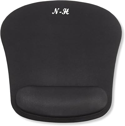 New Horrizon Mouse Mat with Wrist Support Non-Slip PU Base 21.5x27 cm