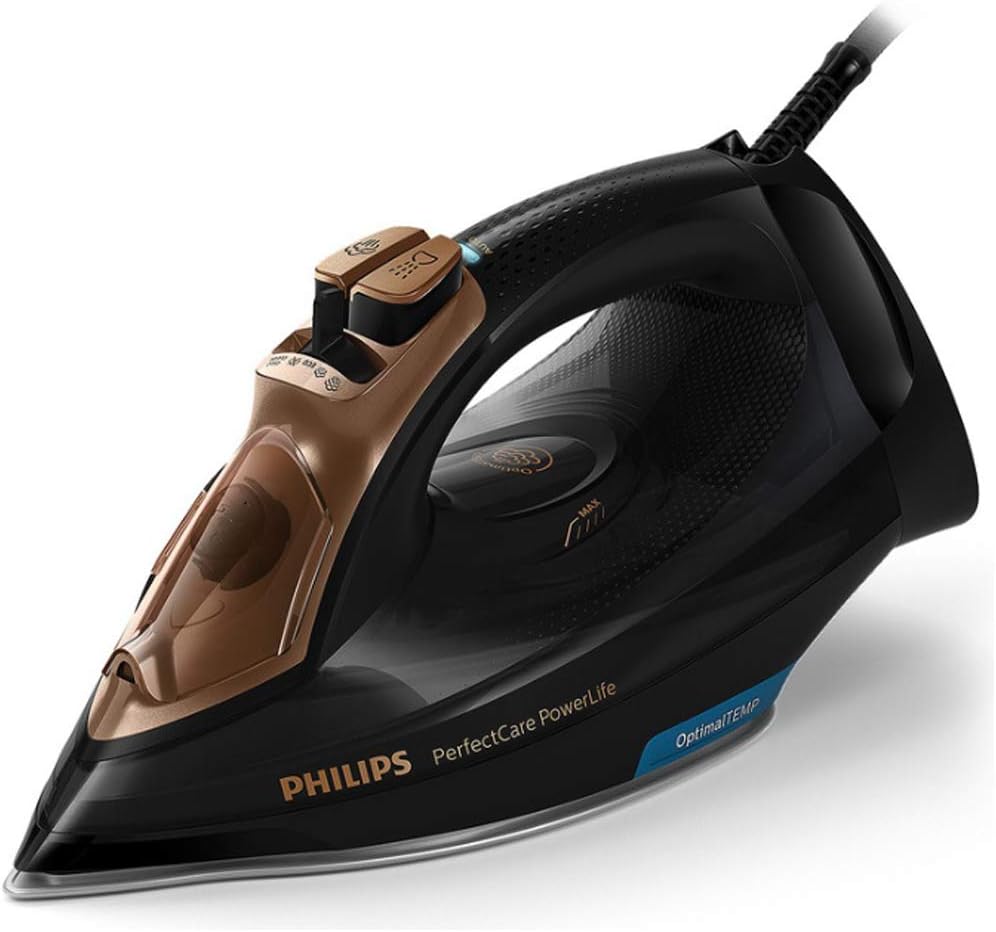 Philips PerfectCare PowerLife GC3929 Steam Iron Sole Plate Black/Gold Color 220V