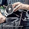 Battery-Fan-EasyAcc-Rechargeable-Fan-Portable-Handheld-Personal-Mini-USB-fan-with-2600mA-Battery3-Speeds-Internal-and-Side-LightCooling-for-TravelingFishingCamping-Black EasyAcc Battery Fan, Rechargeable Desk Fan Portable Handheld Personal Mini USB fan Battery, 3 Speeds Internal and Side…