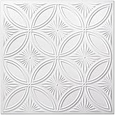 Art3d Decorative PVC Drop Ceiling Tiles, 2 x 2 ft, 12-Pack, White | Waterproof, Break-Proof, Wipeable Surface, Scratch Resistant, Compatible with Grid System, Ideal for Commercial Spaces