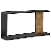 Signature Design by Ashley Camlett Modern Console Sofa Table with Shelf, Dark Brown & Light Brown