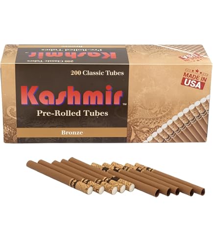 Amazon.com: Kashmir Cigarette Tubes King Size Organic 200 Count Box – 84mm  Natural Paper Tubes with Filters – Empty Cigarette Tubes Compatible with  Injector Machines – Made in USA : Health & Household