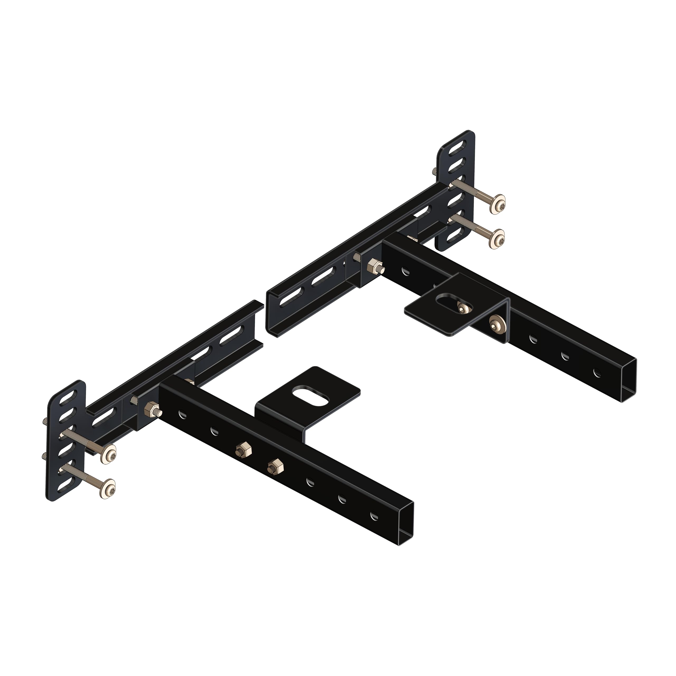 Photo 1 of Ninestyle Headboard Brackets for Metal Bed Frame, Adjustable Universal Brackets for Headboard with Footboard Extension Fit Twin Full Queen King 2 Pack Matte Black