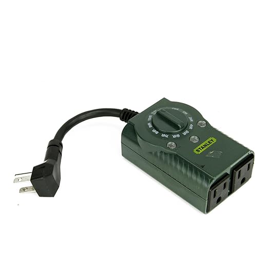 Stanley LightTimer Select Twin 2Outlet LightSensing Countdown Timer