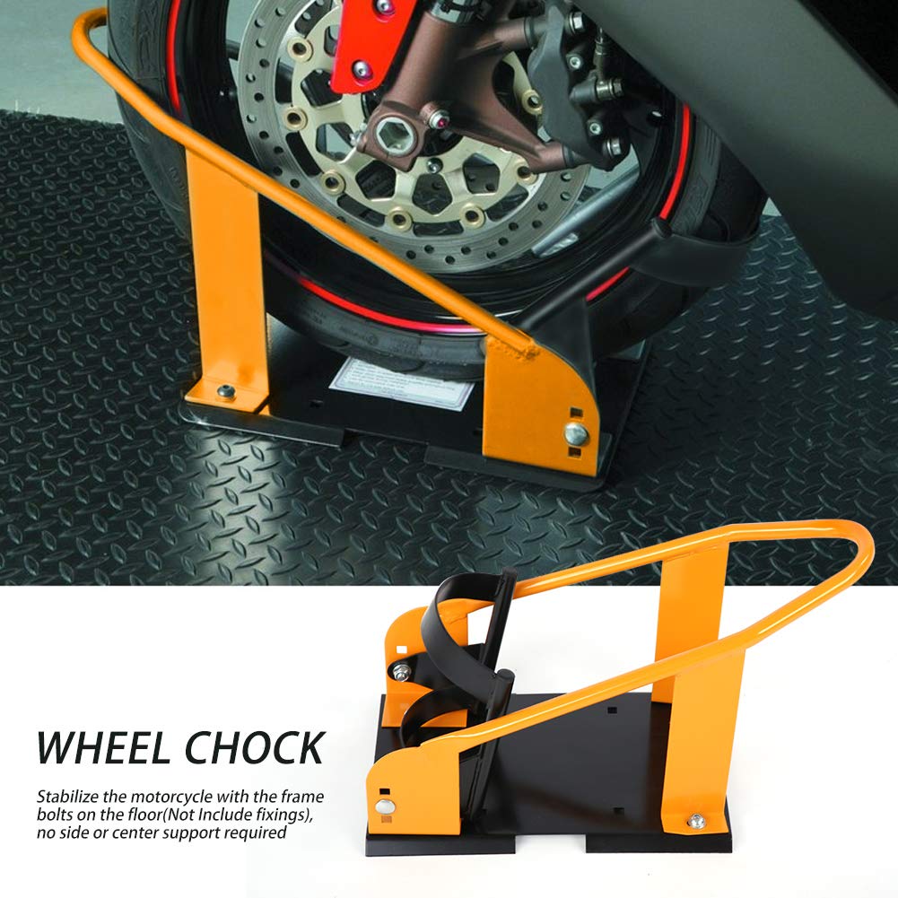 Stands Automotive Motorcycle Motorbike Front Wheel Chock Parking Rack Display Holder Stay Stand