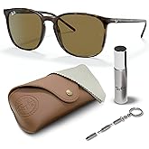 Ray-Ban RB4387 Square Shaped Sunglasses for Men & Women with Official RAYBAN Eyewear Kit