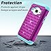 STARSHOP Galaxy Core Prime Case, Slim Dual Layer Armor Phone Case Cover with Spot Diamond Teal/Purple