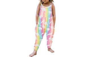 Vieille Baby Toddler Girl Cute Strap Jumpsuit One-piece Romper with Pockets 1-8 Years