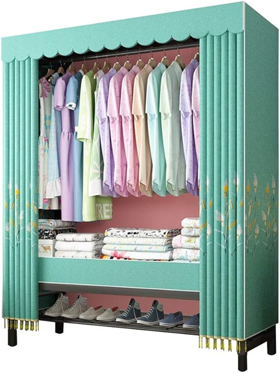 JHDDP3 Closet de Ropa portátil, Armario de Placard, Tubo Cuadrado de