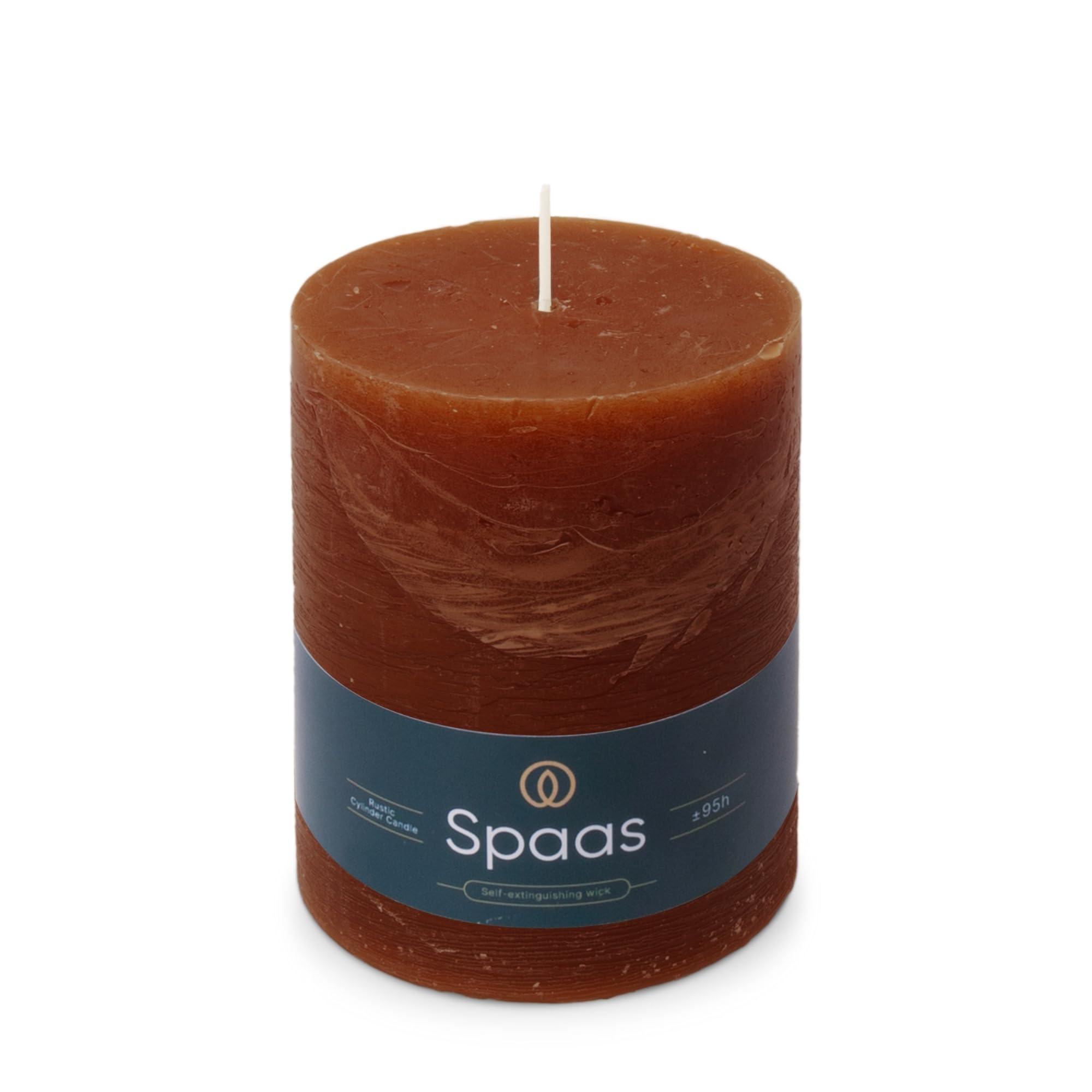 Spaas Rustic Pillar Candle 100/130 mm 95h, Bordeaux