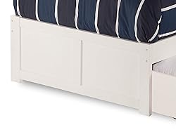AFI Nantucket Twin Size Platform Bed with Footboard