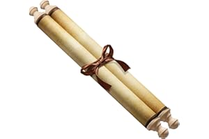 Makevivi 1 PCS Blank Scrolls Paper with Wood Rods, for Naughty or Nice List, Writing, Wedding Vows, Invitation, Love Letter, 