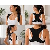 Posture Corrector for Men and Women, Adjustable Back Brace Support | Invisible under clothing, breathable X-back design