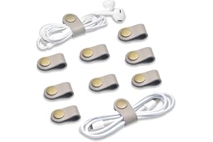 CAILLU Cord Organizer,Cord Keeper,Cable Organizer USB Holder,Cable Management,Cable Straps,Earbud case,wrap Headset Winder,Phone Earphone Clips Ties (gray Cord Organizer)