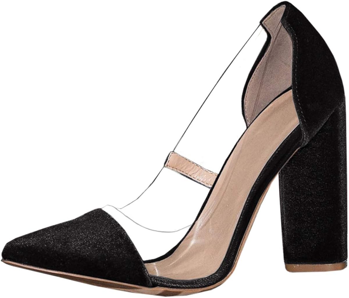 clear transparent heels