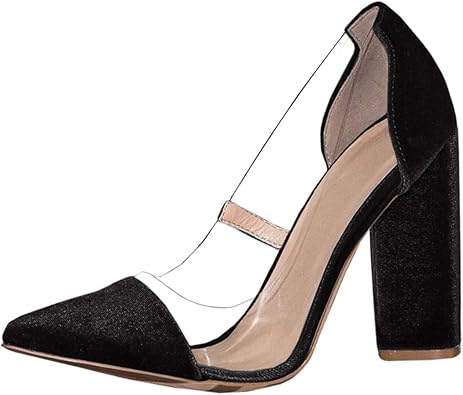womens clear pumps