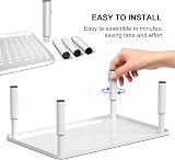 suptek Monitor Stand Riser White Metal 3 Heights MST003W 370x235mm 20kg view 8