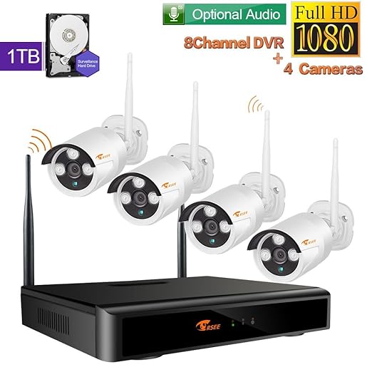 title=[1080P Full HD]CORSEE Plug and Play 8CH NVR del sistema senza fili di