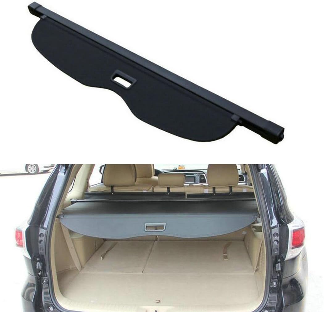 SunnyKun Retractable Rear Trunk Parcel Shelf Security Shield Cargo Luggage Security Cover Shade for Grand Cherokee 2011 2012 2013 2014 2015 2016 2017 2018 (Not Fit Jeep Cherokee) (Black)