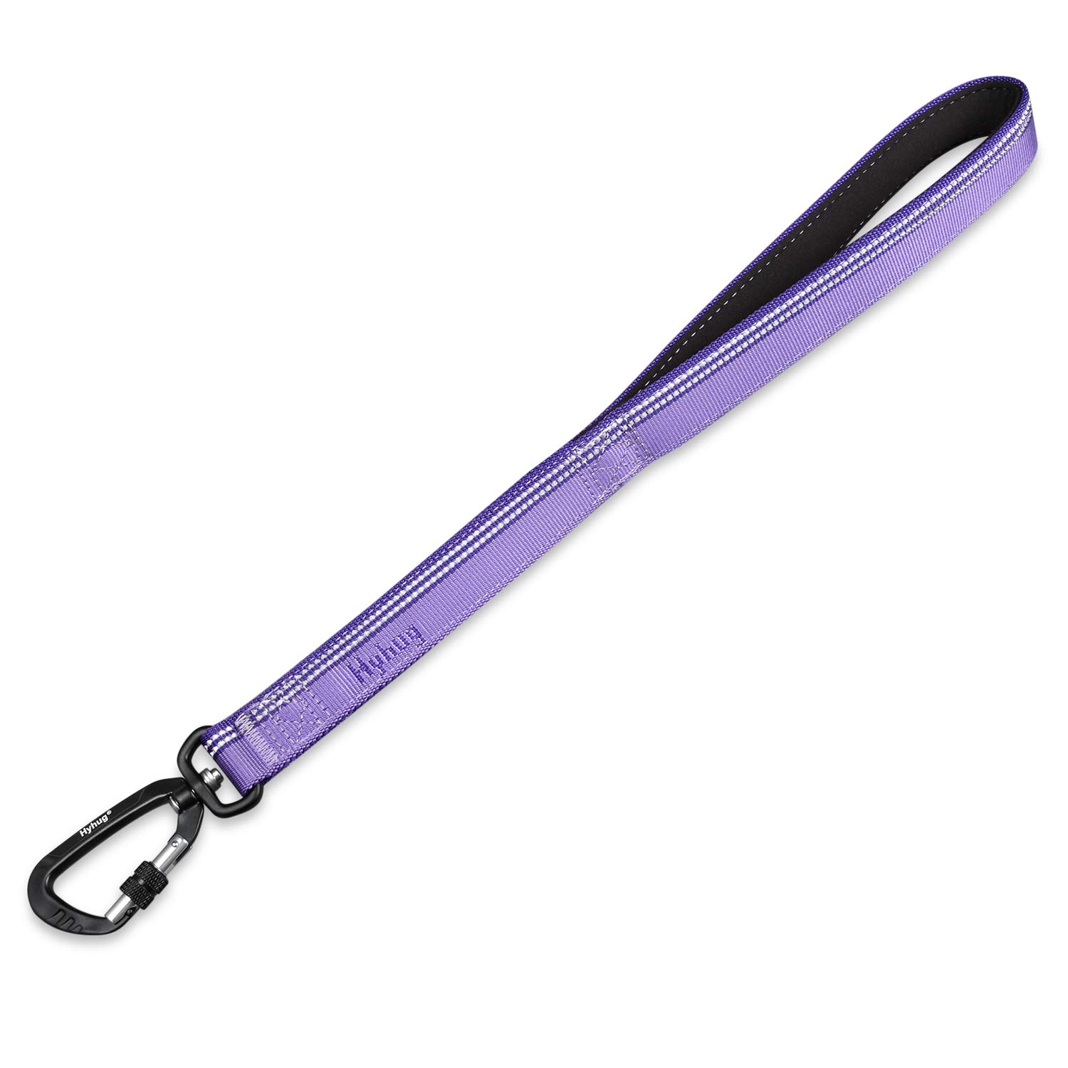 Hyhug Design Strong 3M Reflective Strip Double Color Nylon Jacquard Weave Webbing Dog Lead, Comfy Adjustable Length Safety Leash, Durable Soft Breathable, Safe Night Walk (18 inch, Ultra Violet) โ image 1