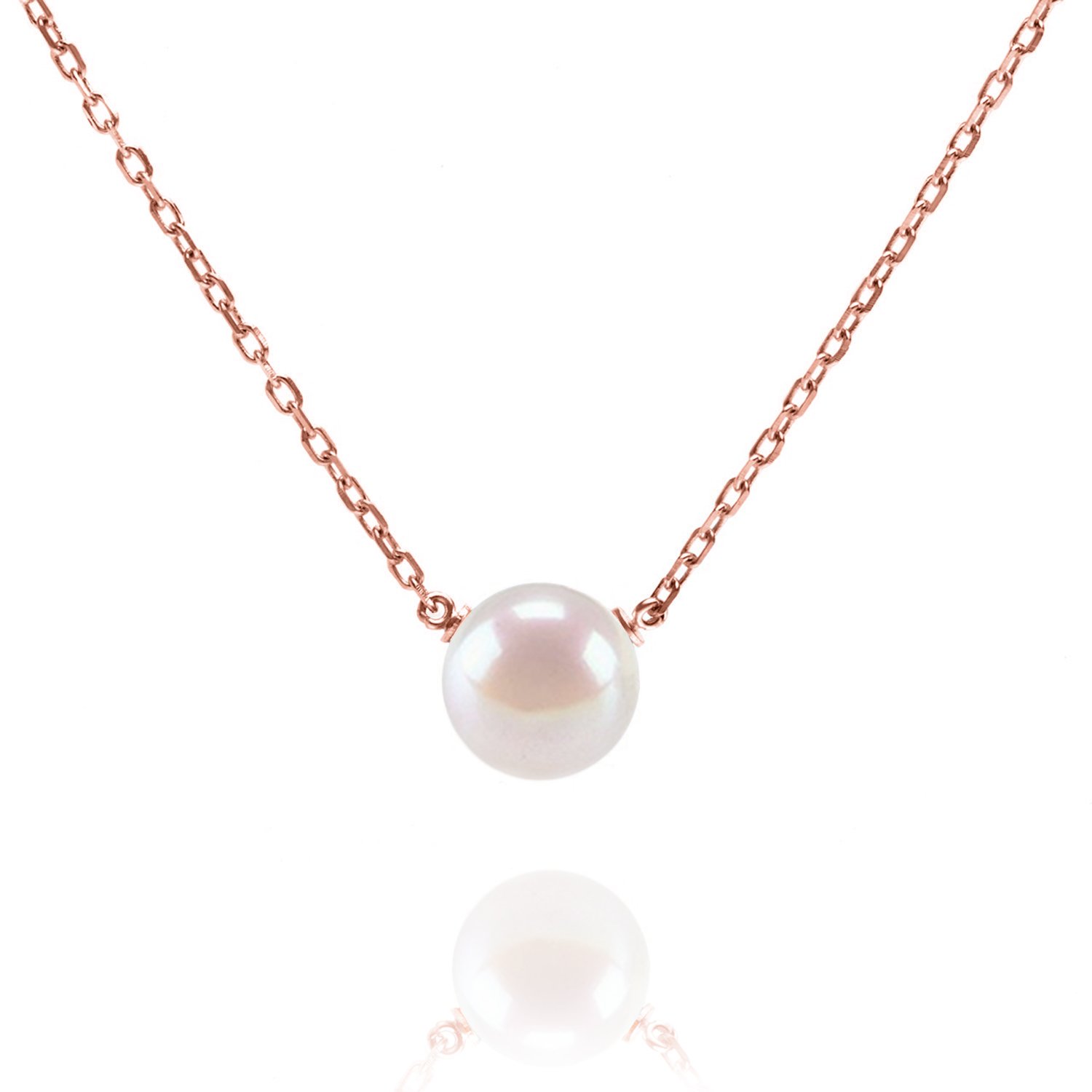PAVOI Handpicked AAA+ Freshwater Cultured Pearl Necklace Pendant - Rose