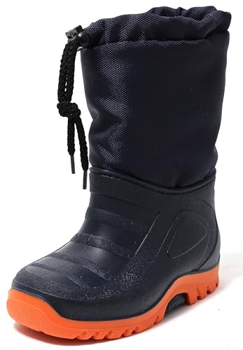Kinder Stiefel Schneestiefel Snowboot Duck Boot Winterstiefel Gr.23-30 WARM WASSERDICHT Gummi Galosche und Alu Isolierung NAV