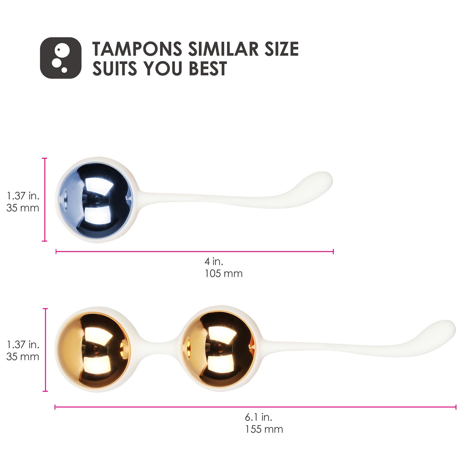 Kegel Balls for Beginner - Nalone Ben Wa Balls Kegel Exercise Weights Kit for Women to Tone and Strengthen your Pelvic Floor Muscle - Metal and Medical Silicone