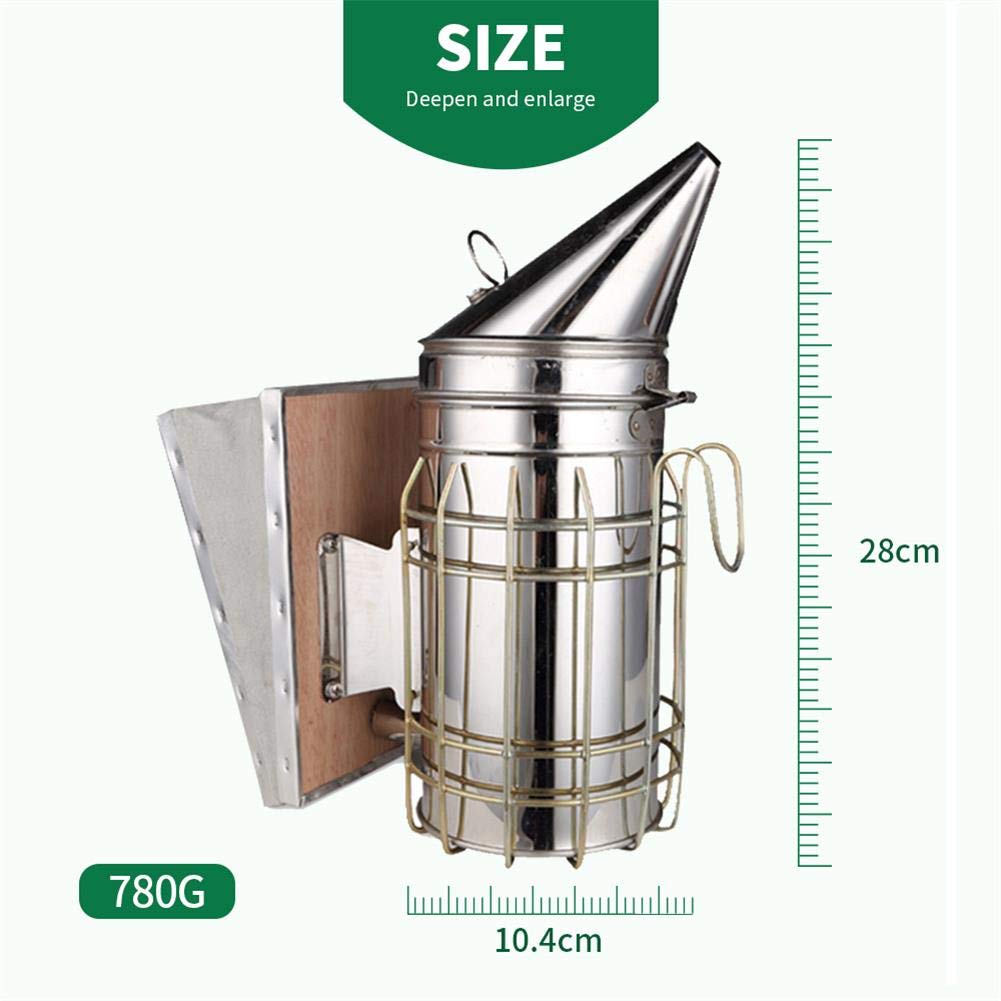Honey Keeper, Beehive Smo-ker with Heat Shield Protection, Stainless Steel Beekeeping Equipment - Image 4
