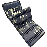 100 Rounds MOLLE Ammo Pouch Rifle Cartridge Holder for 308 9mm .357 .38 410 | Foldout Ammo Wallet, Tactical Pistol Bullet Holer Ammunition Carrier, Large Capacity Ammo Case for Hunting Shooting Range