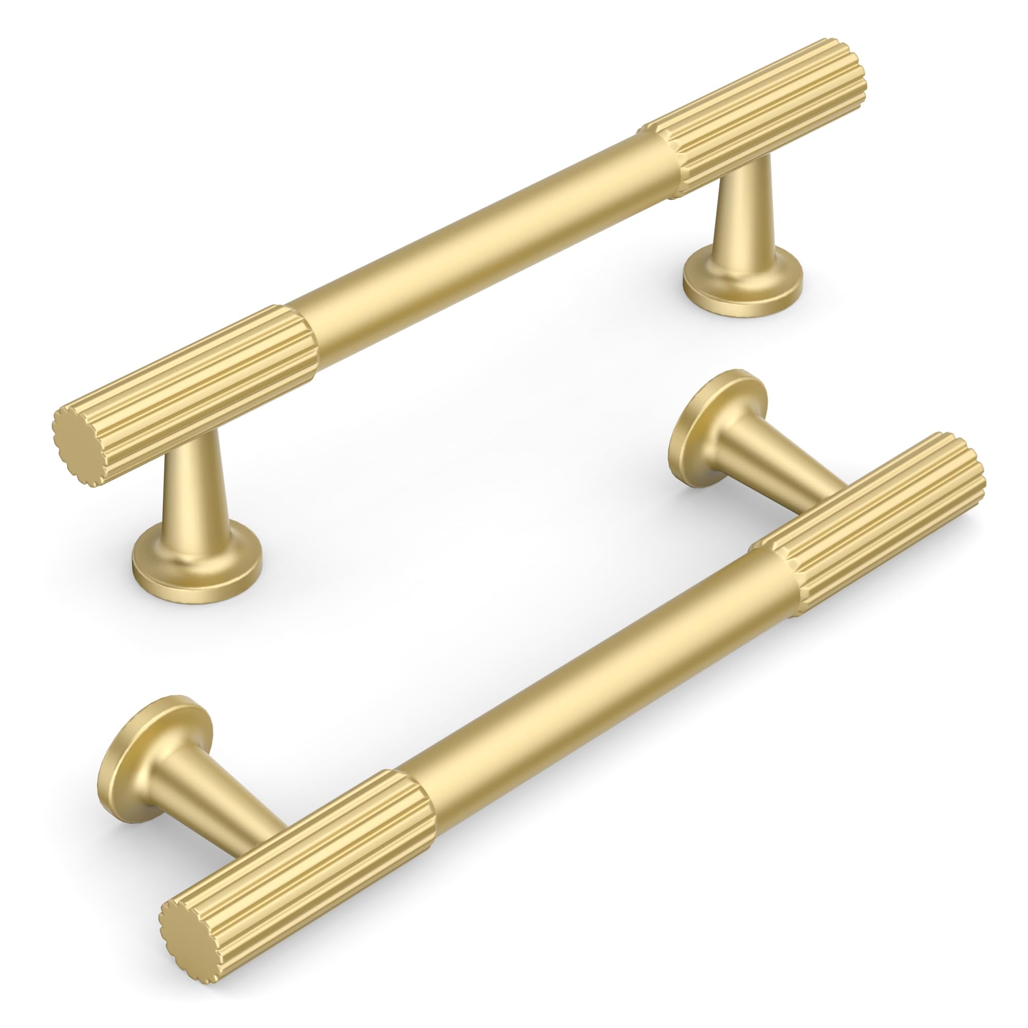 Photo 1 of KNOKLOCK 10 Pack 3.75 Inch(96mm) Kitchen Cabinet Handles Brushed Gold Cabinet Pulls Kitchen Cabinet Hardware Drawer Pulls for Cupboard Wardrobe